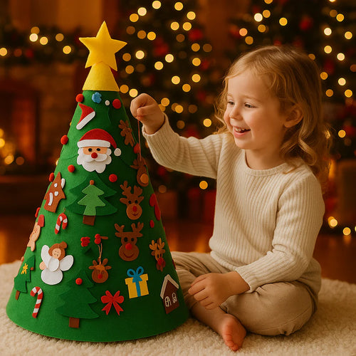 Montessori 3D filcowa choinka