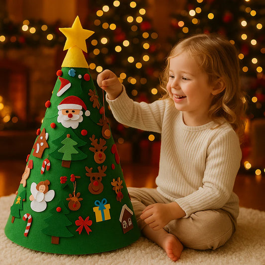 Montessori 3D filcowa choinka